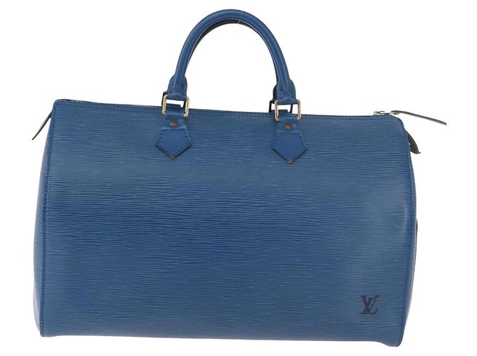 LOUIS VUITTON Borsa Epi Speedy 35 Toledo Blue M42995 LV Auth 187028SAV - vista 13