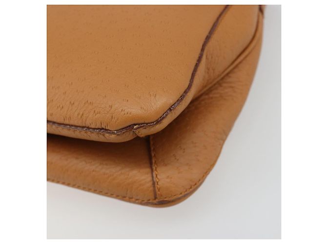 Borsa a Spalla Salvatore Ferragamo Gancini in Pelle Marrone Oro Auth 186271A D'oro - vista 10