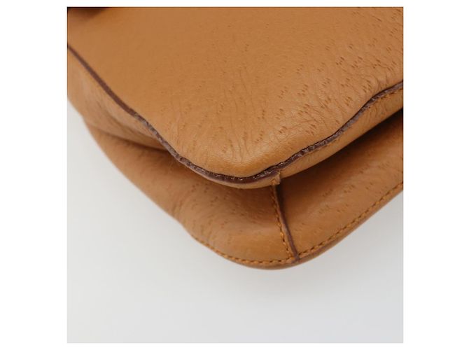 Borsa a Spalla Salvatore Ferragamo Gancini in Pelle Marrone Oro Auth 186271A D'oro - vista 11