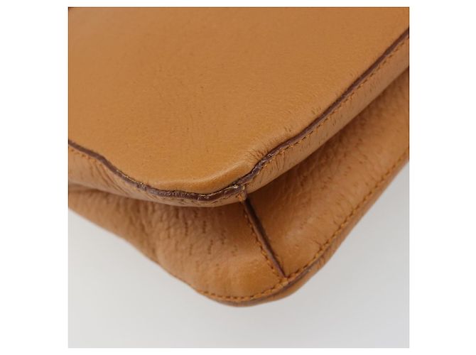 Borsa a Spalla Salvatore Ferragamo Gancini in Pelle Marrone Oro Auth 186271A D'oro - vista 13