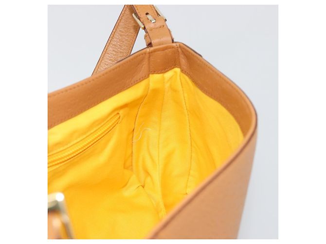 Borsa a Spalla Salvatore Ferragamo Gancini in Pelle Marrone Oro Auth 186271A D'oro - vista 18