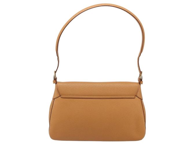 Borsa a Spalla Salvatore Ferragamo Gancini in Pelle Marrone Oro Auth 186271A D'oro - vista 3