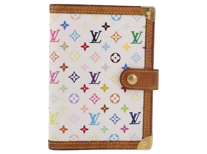 LOUIS VUITTON Monogram Multicolor Agenda PM Cover White R21074 LV Auth 187520 Blanco - vista 13