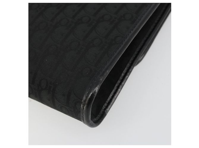 Borsa a tracolla con catena in tela Christian Dior Trotter Black Gold Auth 186061A - vista 12