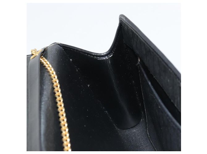 Borsa a tracolla con catena in tela Christian Dior Trotter Black Gold Auth 186061A - vista 18