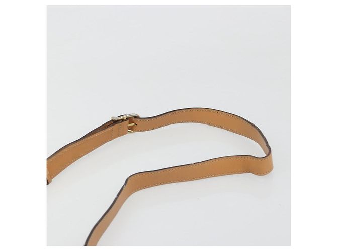 Céline Borsa a tracolla CELINE Macadam Canvas PVC Pelle Marrone Oro Auth ka4853 D'oro - vista 9