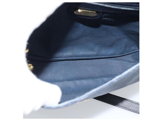 Borsa a tracolla GUCCI Micro GG Supreme PVC Navy Gold 001 261 4425 Auth ka4776 D'oro Blu navy - vista 16