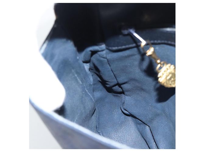 Borsa a tracolla GUCCI Micro GG Supreme PVC Navy Gold 001 261 4425 Auth ka4776 D'oro Blu navy - vista 18