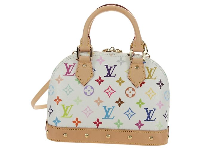 LOUIS VUITTON Monogram LV x TM Alma BB Hand Bag 2way White M13078 Auth 185039SM Bianco Monogramma - vista 2