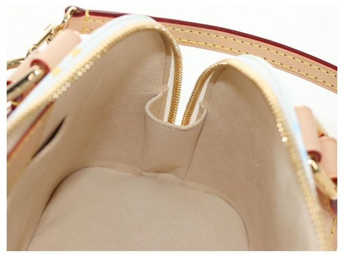 LOUIS VUITTON Monogram LV x TM Alma BB Hand Bag 2way White M13078 Auth 185039SM Bianco Monogramma - vista 24