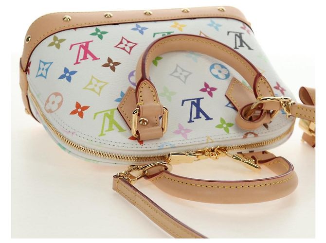 LOUIS VUITTON Monogram LV x TM Alma BB Hand Bag 2way White M13078 Auth 185039SM Bianco Monogramma - vista 6