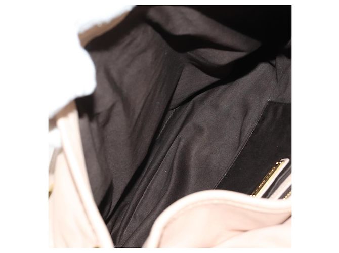 Bolsa de Ombro Miu Miu Matelasse de Couro 2way Rosa Ouro Auth 185581M Dourado - vista 10