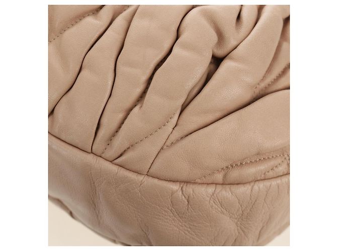 Bolsa de Ombro Miu Miu Matelasse de Couro 2way Rosa Ouro Auth 185581M Dourado - vista 20
