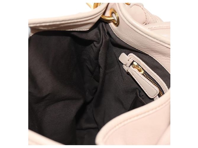 Bolsa de Ombro Miu Miu Matelasse de Couro 2way Rosa Ouro Auth 185581M Dourado - vista 34