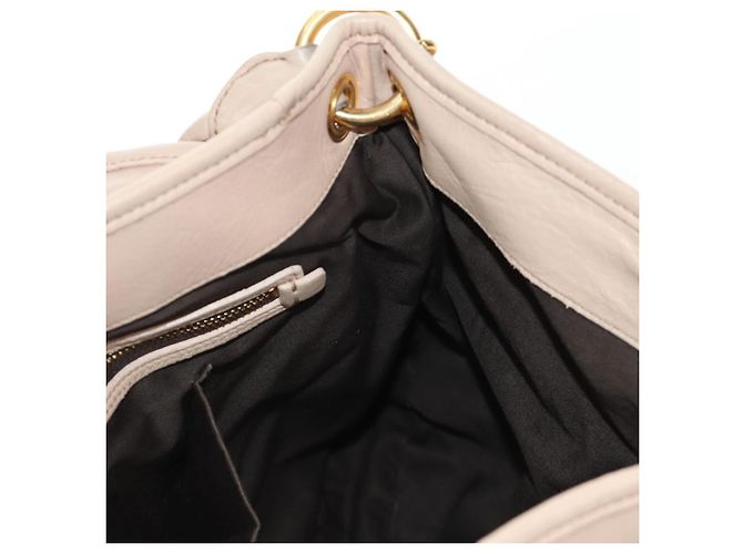 Bolsa de Ombro Miu Miu Matelasse de Couro 2way Rosa Ouro Auth 185581M Dourado - vista 35