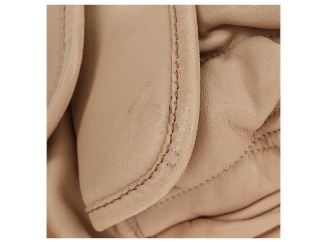 Bolsa de Ombro Miu Miu Matelasse de Couro 2way Rosa Ouro Auth 185581M Dourado - vista 4