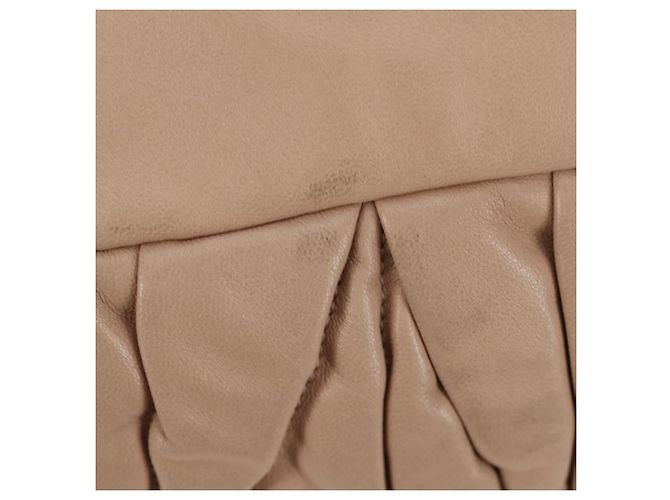 Bolsa de Ombro Miu Miu Matelasse de Couro 2way Rosa Ouro Auth 185581M Dourado - vista 7