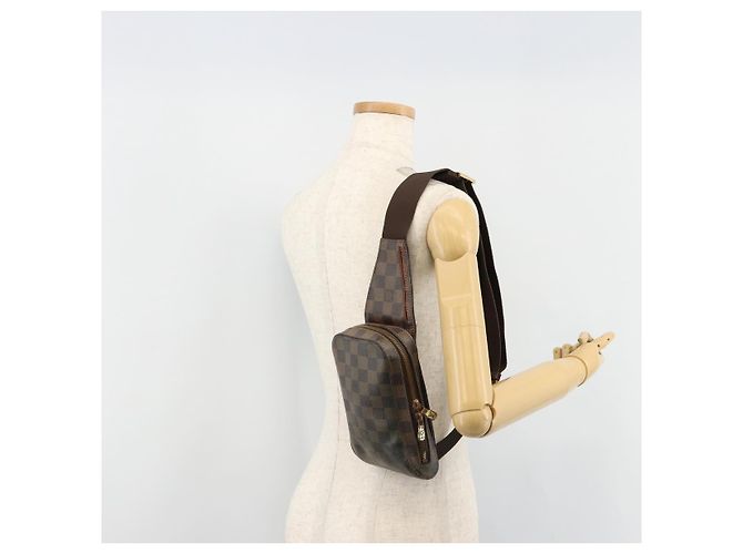 LOUIS VUITTON Borsa a Spalla Damier Ebene Geronimos N51994 LV Auth hk3860 - vista 23