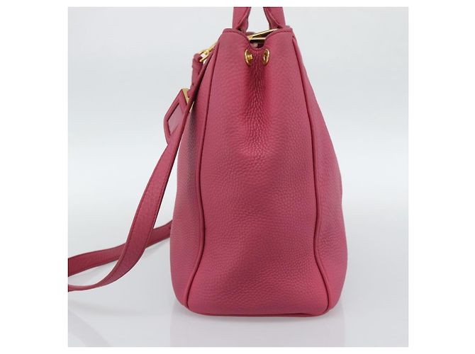 Borsa PRADA Vittero Dino Leather 2way Rosa Oro Auth 186115A D'oro - vista 4
