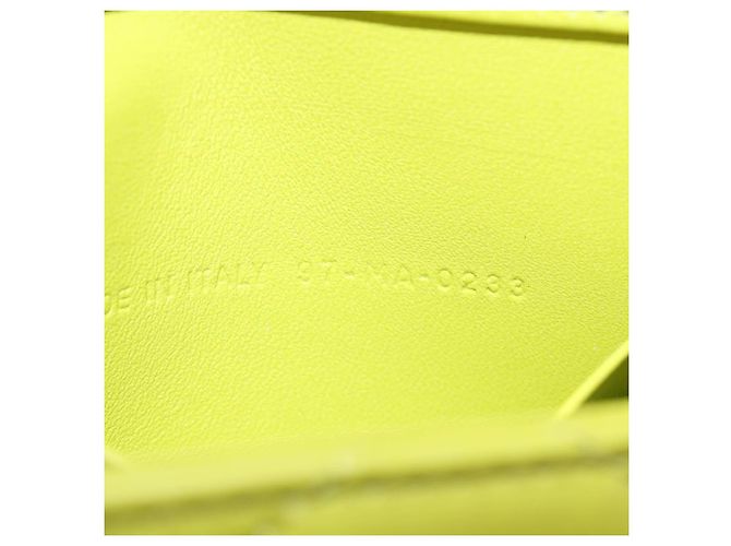 Christian Dior Cannage Miss Caro Chain Pouch in pelle di agnello verde e oro Auth 185907SM - vista 23
