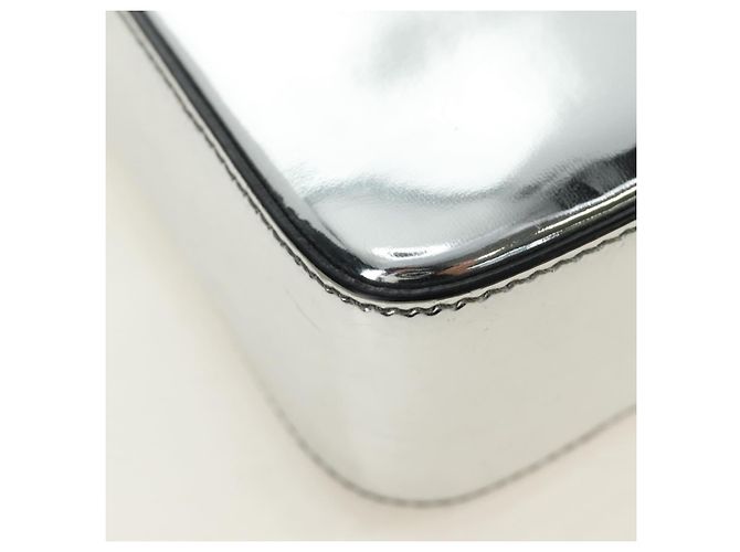 Borsa PRADA in pelle vernice 2way Argento Autentica 185901M - vista 19