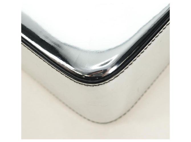 Borsa PRADA in pelle vernice 2way Argento Autentica 185901M - vista 20