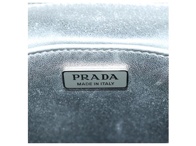 Borsa PRADA in pelle vernice 2way Argento Autentica 185901M - vista 25