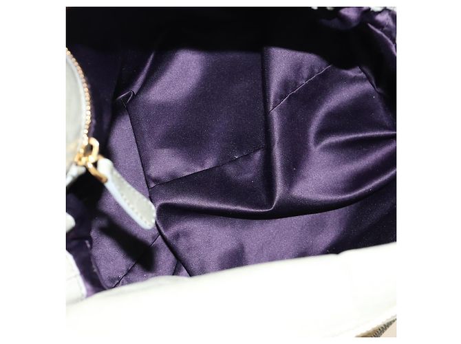 Borsa a mano Miu Miu Side Ribbon in pelle 2way Grigio Oro Auth am11892V Marrone D'oro - vista 11