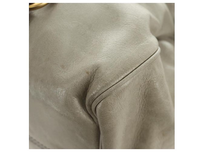 Borsa a mano Miu Miu Side Ribbon in pelle 2way Grigio Oro Auth am11892V Marrone D'oro - vista 16