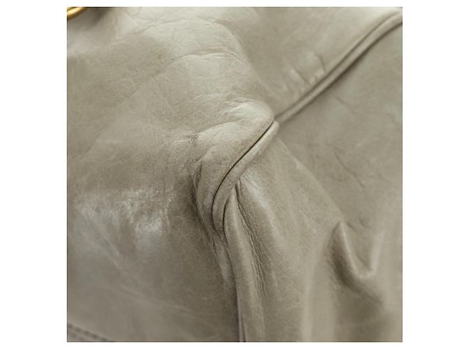 Borsa a mano Miu Miu Side Ribbon in pelle 2way Grigio Oro Auth am11892V Marrone D'oro - vista 18
