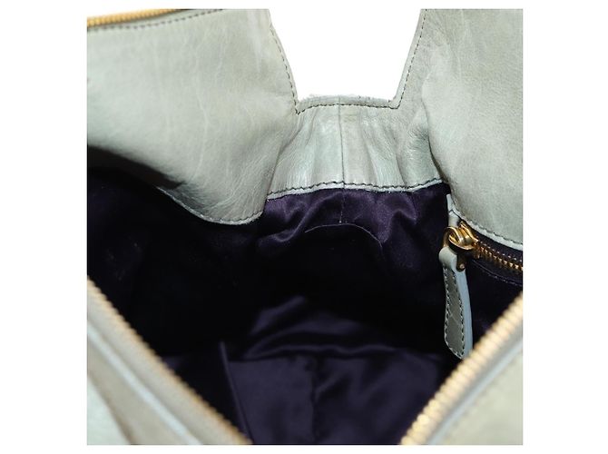 Borsa a mano Miu Miu Side Ribbon in pelle 2way Grigio Oro Auth am11892V Marrone D'oro - vista 23