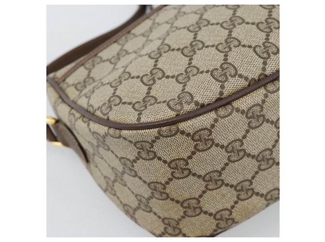 Borsa GUCCI GG Supreme Web Sherry Line in PVC Beige Oro 89 02 077 Auth 185911 D'oro - vista 11