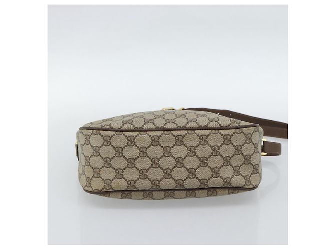 Borsa GUCCI GG Supreme Web Sherry Line in PVC Beige Oro 89 02 077 Auth 185911 D'oro - vista 9