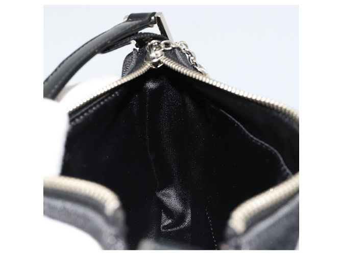Bulgari Borsa a Spalla BVLGARI Tela Nero Argento Auth 187359 - vista 18
