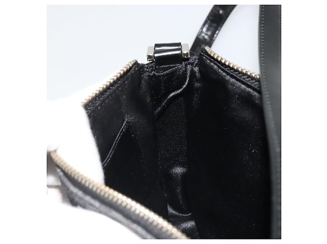 Bulgari Borsa a Spalla BVLGARI Tela Nero Argento Auth 187359 - vista 19
