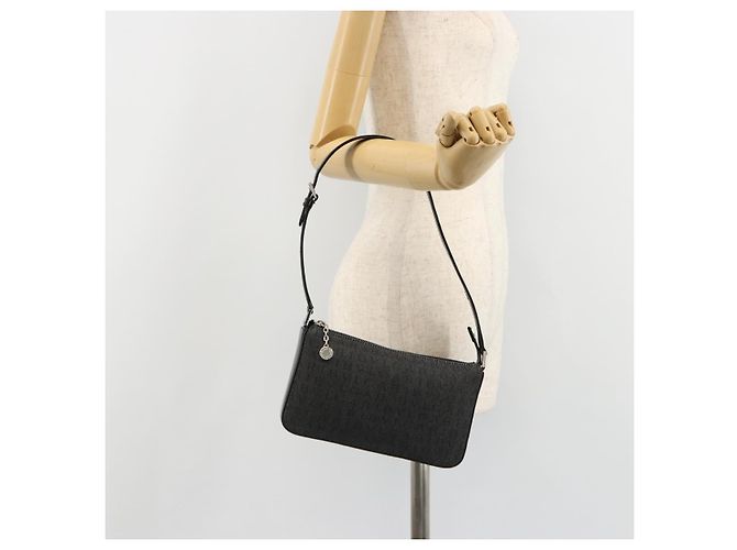 Bulgari Borsa a Spalla BVLGARI Tela Nero Argento Auth 187359 - vista 21