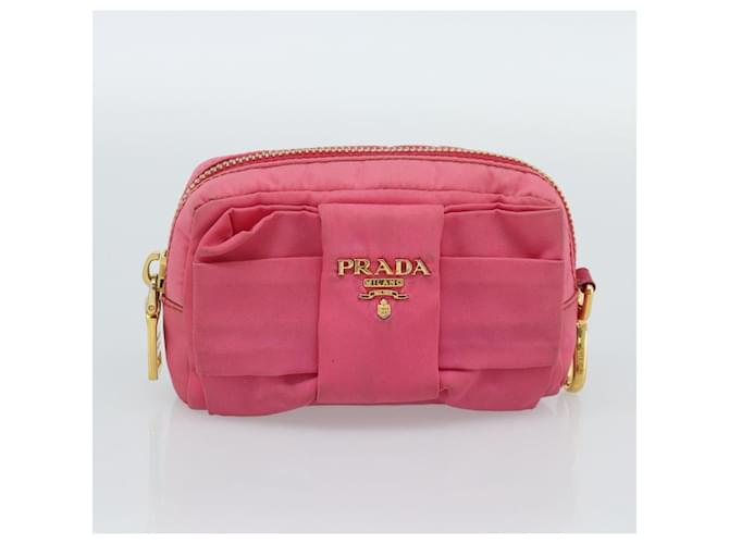 PRADA Pouch Nylon 2 Set Pink Blue Auth 185516 Rosa - vista 10