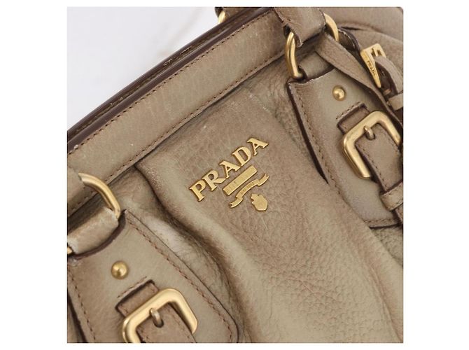 Borsa PRADA in pelle beige oro Auth 187499 D'oro - vista 18