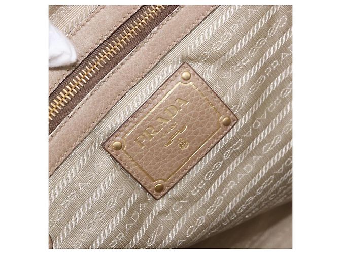 Borsa PRADA in pelle beige oro Auth 187499 D'oro - vista 20