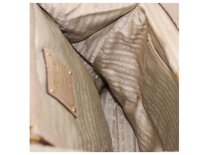 Borsa PRADA in pelle beige oro Auth 187499 D'oro - vista 21