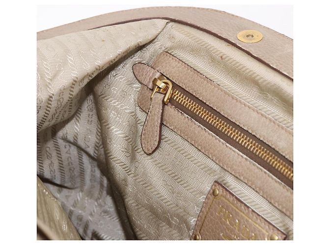 Borsa PRADA in pelle beige oro Auth 187499 D'oro - vista 24
