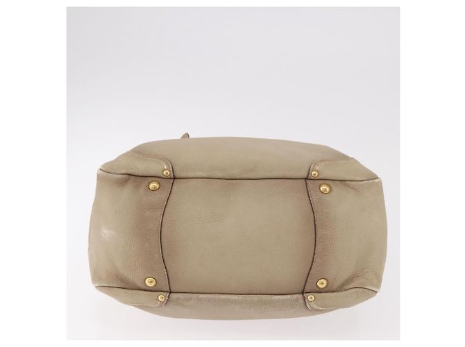 Borsa PRADA in pelle beige oro Auth 187499 D'oro - vista 5