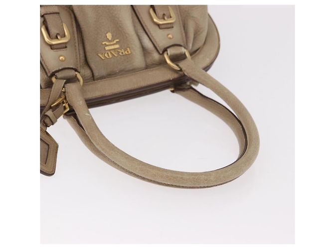 Borsa PRADA in pelle beige oro Auth 187499 D'oro - vista 7