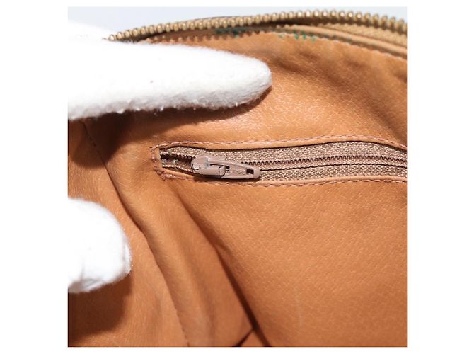 Céline Borsa CELINE Macadam Canvas PVC Pelle Marrone Oro Auth 187766A D'oro - vista 19