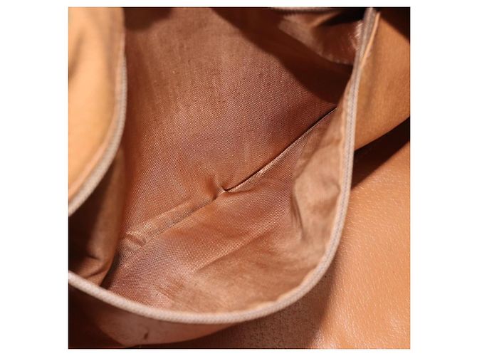 Céline Borsa CELINE Macadam Canvas PVC Pelle Marrone Oro Auth 187766A D'oro - vista 20