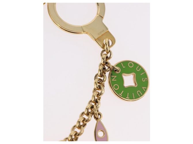 LOUIS VUITTON Porte Cles Chainne Pastille Key Holder Gold M66005 LV Auth 186176M D'oro - vista 10