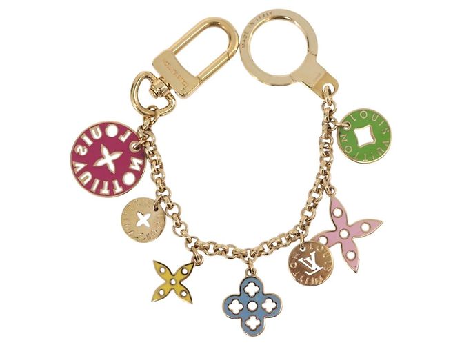 LOUIS VUITTON Porte Cles Chainne Pastille Key Holder Gold M66005 LV Auth 186176M D'oro - vista 7