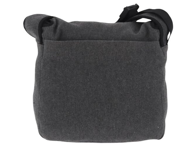 Borsa a tracolla Miu Miu in cotone grigio Auth ar13943A Marrone - vista 2