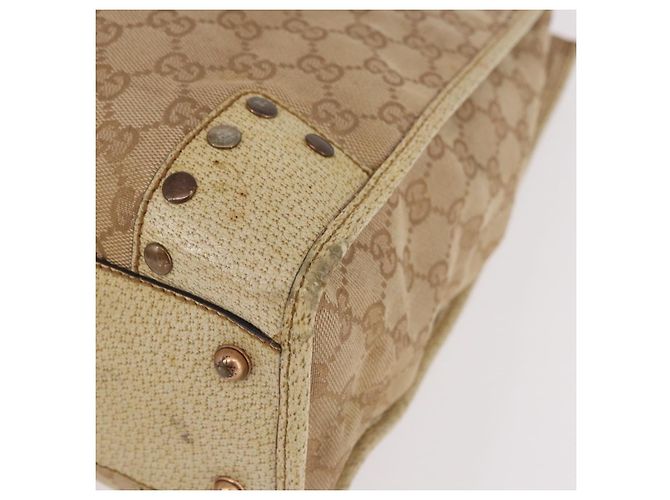 Borsa Tote GUCCI GG Canvas Beige 124261 Auth 185806 - vista 11