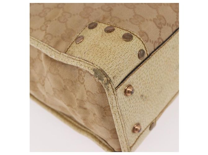 Borsa Tote GUCCI GG Canvas Beige 124261 Auth 185806 - vista 12